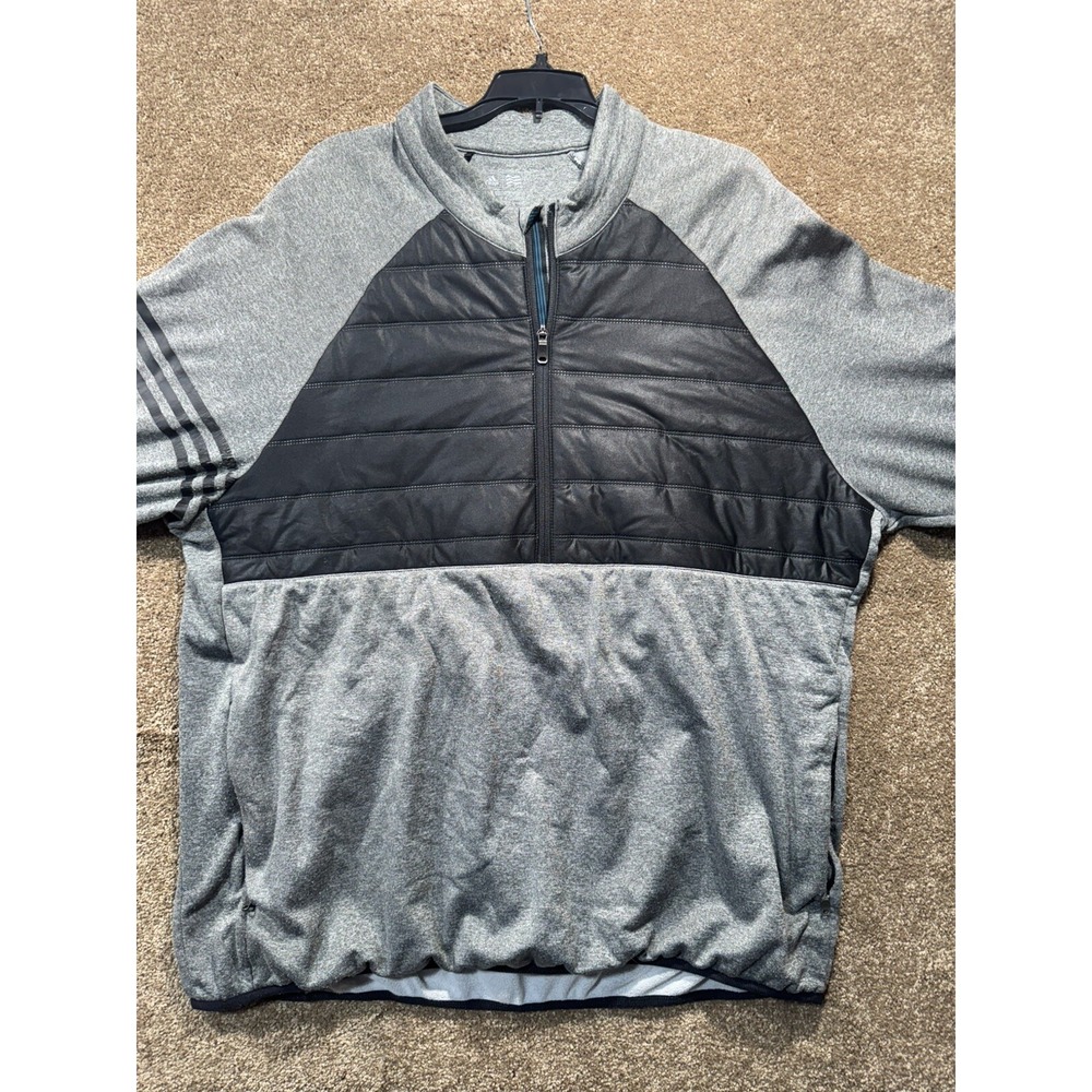 Adidas Golf sz XL Climaheat‎ Competition Quilted 1/4 zip Jacket Top